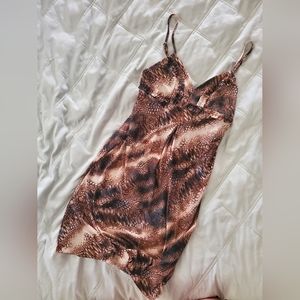 Snakeskin Ruffle Strap Dress Size L